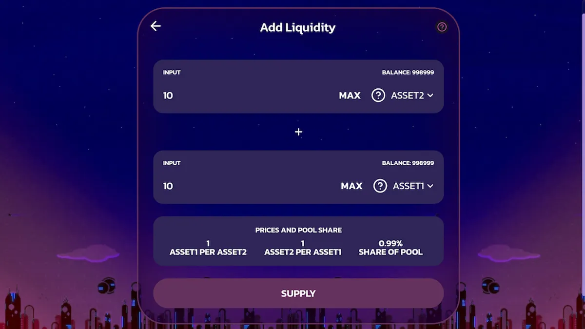 attempting to add more liquidity