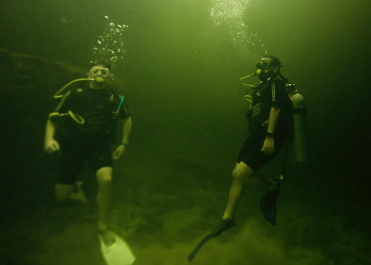 Scuba diving with my buddy Jonathan Parra